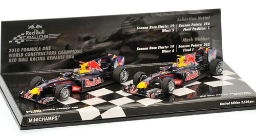Red Bull Racing RB6 Renault 2010 Konstrukteur Weltmeister VETTEL / WEBBER 1:43 Red Bull Racing RB6 Renault 2010 Konstrukteur Weltmeister VETTEL / WEBBER 1:43